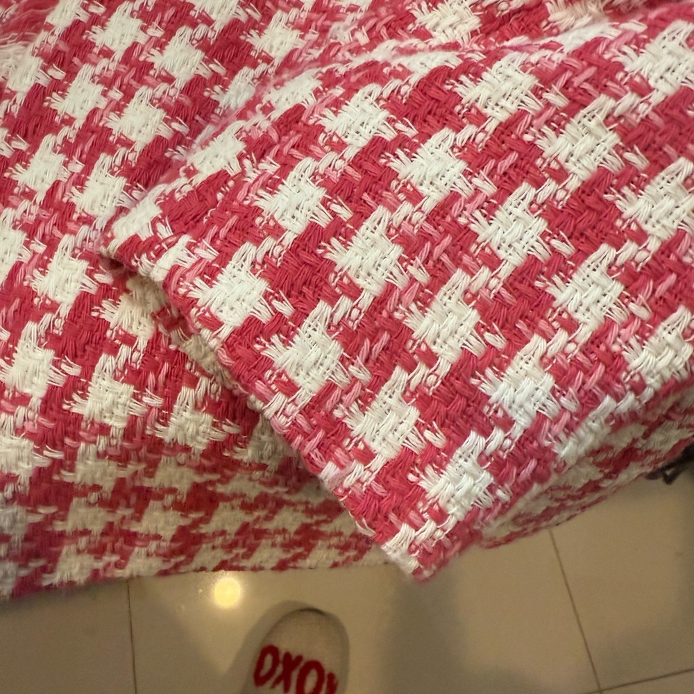 Anne Klein Red and White Houndstooth Blazer - Picture 7 of 7